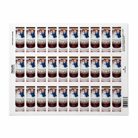 Templet Dank je trouwcadeau Etiket (Full Sheet)