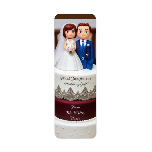 Templet Dank je trouwcadeau Etiket (Voorkant)