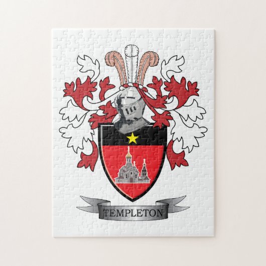 Templeton Family Crest Coat of Arms Legpuzzel (Verticaal)
