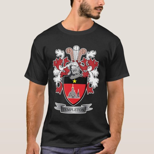 Templeton Family Crest Coat of Arms T-shirt (Voorkant)