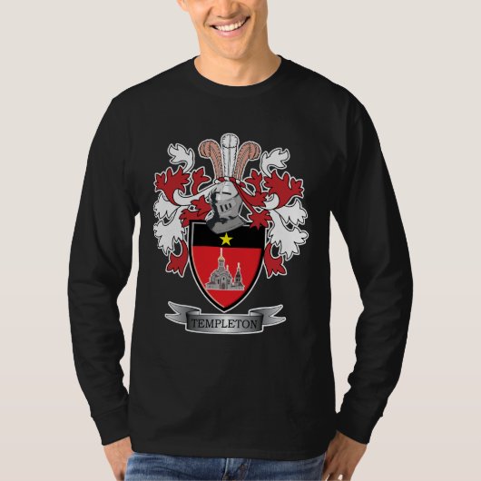 Templeton Family Crest Coat of Arms T-shirt (Voorkant)