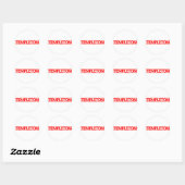 Templeton Stamp Ronde Sticker (Vel)