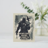 Templier Ridder Motto De kruisvaarder Citaat Feestdagenkaart (Staand voorkant)