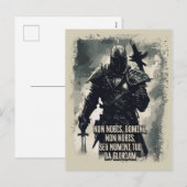 Templier Ridder Motto De kruisvaarder Citaat Feestdagenkaart (Voorkant / Achterkant)