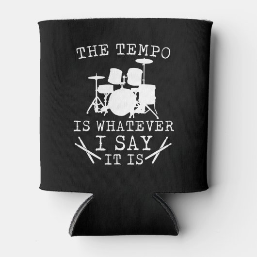 Tempo is wat ik ook noem het drummer blikjeskoeler (Voorkant)
