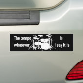 tempo is wat ik zeg bumpersticker (Op auto)