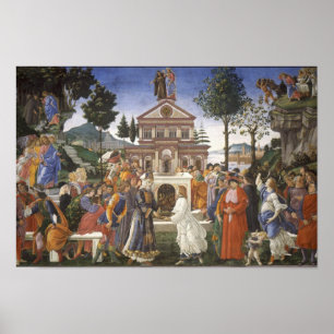 Temptages van Christus door Botticelli - Poster