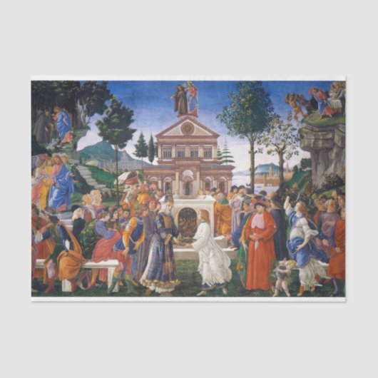 Temptages van Christus, Sandro Botticelli Tissuepapier (Voorkant)