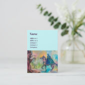 TEMPTATIEDARK KNIGHT MONOGRAM Blauwgroen blauw Visitekaartje (Staand voorkant)