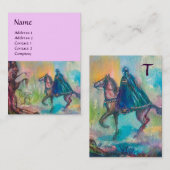 TEMPTATIEDARK KNIGHT MONOGRAM Blue Pink Lila Visitekaartje (Voorkant / Achterkant)