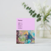 TEMPTATIEDARK KNIGHT MONOGRAM Blue Pink Lila Visitekaartje (Staand voorkant)