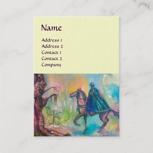 TEMPTATIEDARK KNIGHT MONOGRAM-crème Visitekaartje (Voorkant)