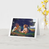 Temptation, Bouguereau Kaart (Gele Bloem)