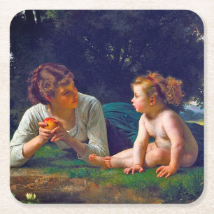 Temptation, Bouguereau Kartonnen Onderzetters