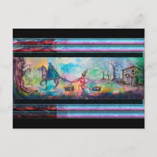 TEMPTATION Dark Knight and Devil's Treasure, Blue Briefkaart (Voorkant)