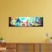 TEMPTATION Dark Knight and Devil's Treasure, Blue Canvas Afdruk (Insitu (Woonkamer))