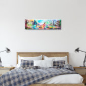 TEMPTATION Dark Knight and Devil's Treasure, Blue Canvas Afdruk (Insitu (Slaapkamer))