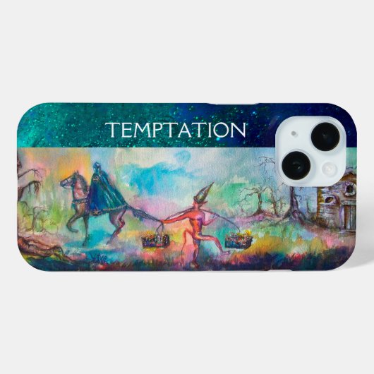TEMPTATION Dark Knight and Devil's Treasure, Blue Case-Mate iPhone Case (Achterkant (horizontaal))