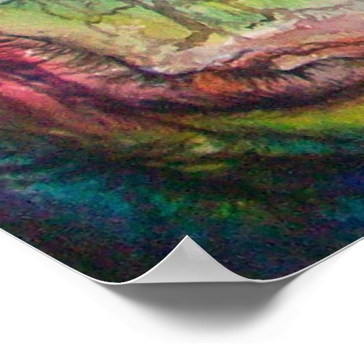 TEMPTATION Dark Knight and Devil's Treasure, Blue Poster (Hoek)