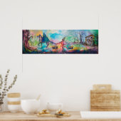 TEMPTATION Dark Knight and Devil's Treasure, Blue Poster (Keuken)