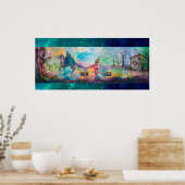 TEMPTATION Dark Knight and Devil's Treasure, Blue Poster (Keuken)