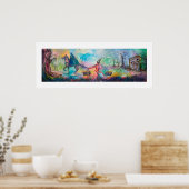 TEMPTATION Dark Knight and Devil's Treasure, Blue Poster (Keuken)