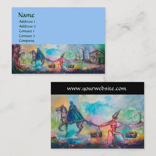 TEMPTATION Dark Knight and Devil's Treasure, Blue Visitekaartje (Voorkant / Achterkant)