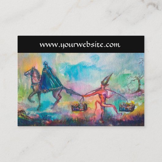 TEMPTATION Dark Knight and Devil's Treasure, Blue Visitekaartje (Achterkant)