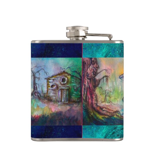 TEMPTATION Dark Knight Devil's Treasure, Blue Red Heupfles (Achterkant)