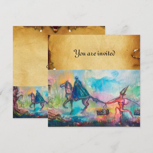 TEMPTATION Dark Knight, Devil's Treasure Parchment Kaart (Voorkant / Achterkant)