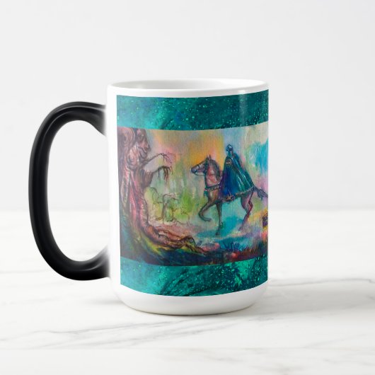 TEMPTATION Dark Knight en Devil's Treasure Blue Magische Mok (Links)