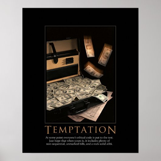 Temptation Demotivational Poster (Voorkant)