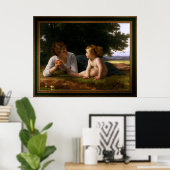 Temptation door William Bouguereau Poster (Thuiskantoor)