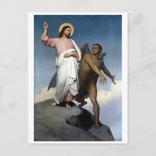 Temptation of Christus Briefkaart (Voorkant)