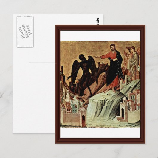 Temptation of Christus op de berg Briefkaart (Voorkant / Achterkant)