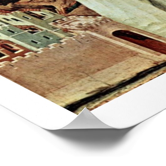 Temptation of Christus op de berg Poster (Hoek)