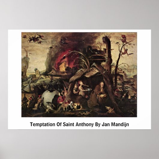 Temptation of Saint Anthony door Jan Mandijn Poster (Voorkant)