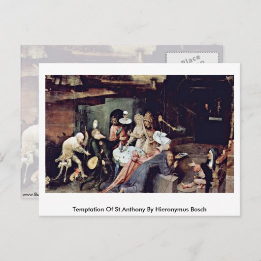 Temptation of St.Anthony door Hieronymus Bosch Briefkaart (Voorkant / Achterkant)
