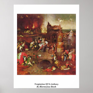 Temptation of St.Anthony door Hieronymus Bosch Poster