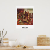 Temptation of St.Anthony door Hieronymus Bosch Poster (Keuken)