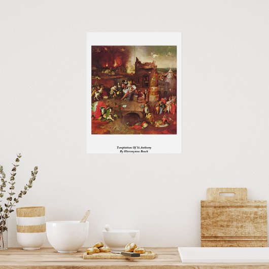 Temptation of St.Anthony door Hieronymus Bosch Poster (Keuken)