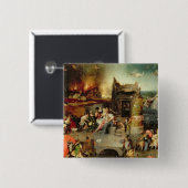 Temptation of St. Anthony Vierkante Button 5,1 Cm (Voorkant /achterkant)