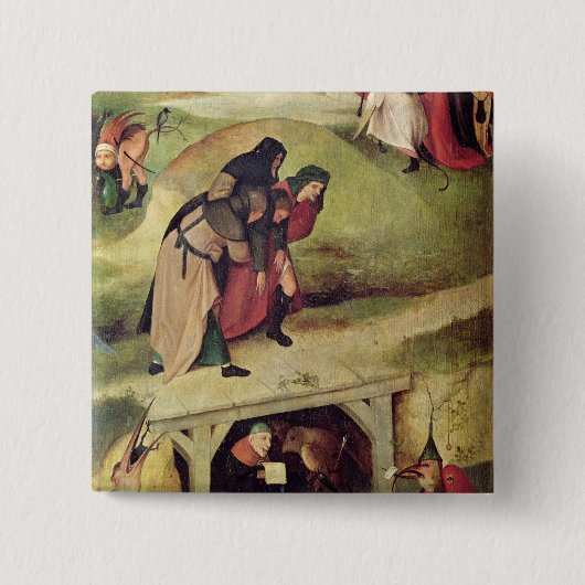 Temptation of St. Anthony Vierkante Button 5,1 Cm (Voorkant)