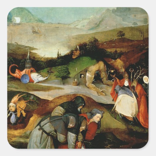 Temptation of St. Anthony Vierkante Sticker (Voorkant)