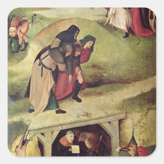 Temptation of St. Anthony Vierkante Sticker (Voorkant)