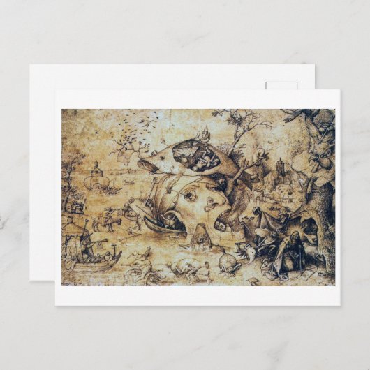 Temptation of St. Antony the Great, Pieter Bruegel Briefkaart (Voorkant / Achterkant)