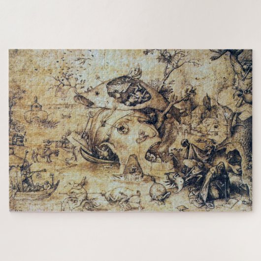 Temptation of St. Antony the Great, Pieter Bruegel Legpuzzel (Horizontaal)