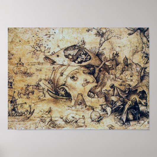 Temptation of St. Antony the Great, Pieter Bruegel Poster (Voorkant)