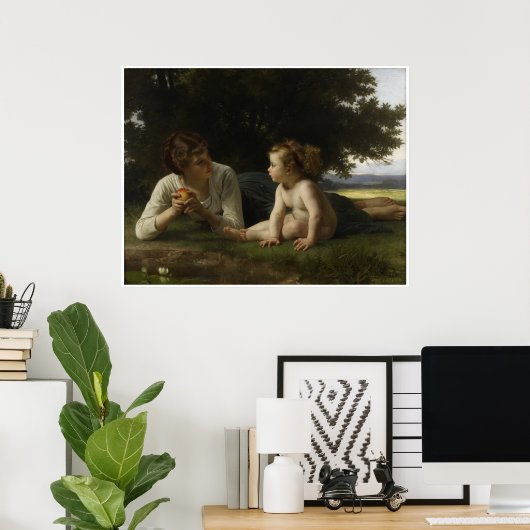 Temptation William-Adolphe Bouguereau Poster (Thuiskantoor)