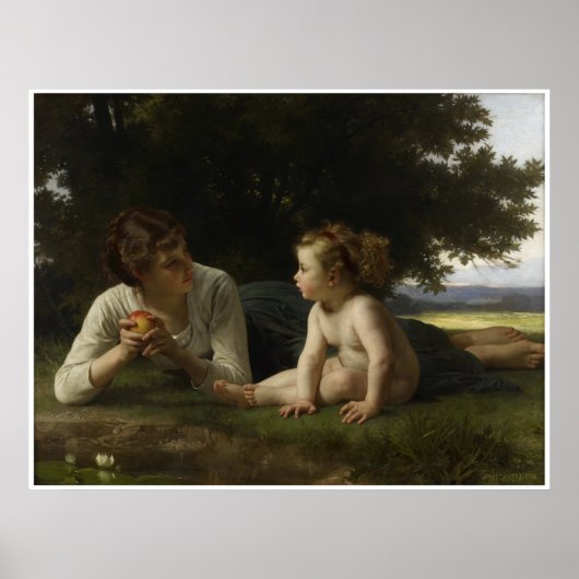 Temptation William-Adolphe Bouguereau Poster (Voorkant)